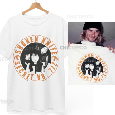 Shonen Knife T-Shirt Worn By Kurt Cobain Nirvana Grunge 90s Music Unisex Tee