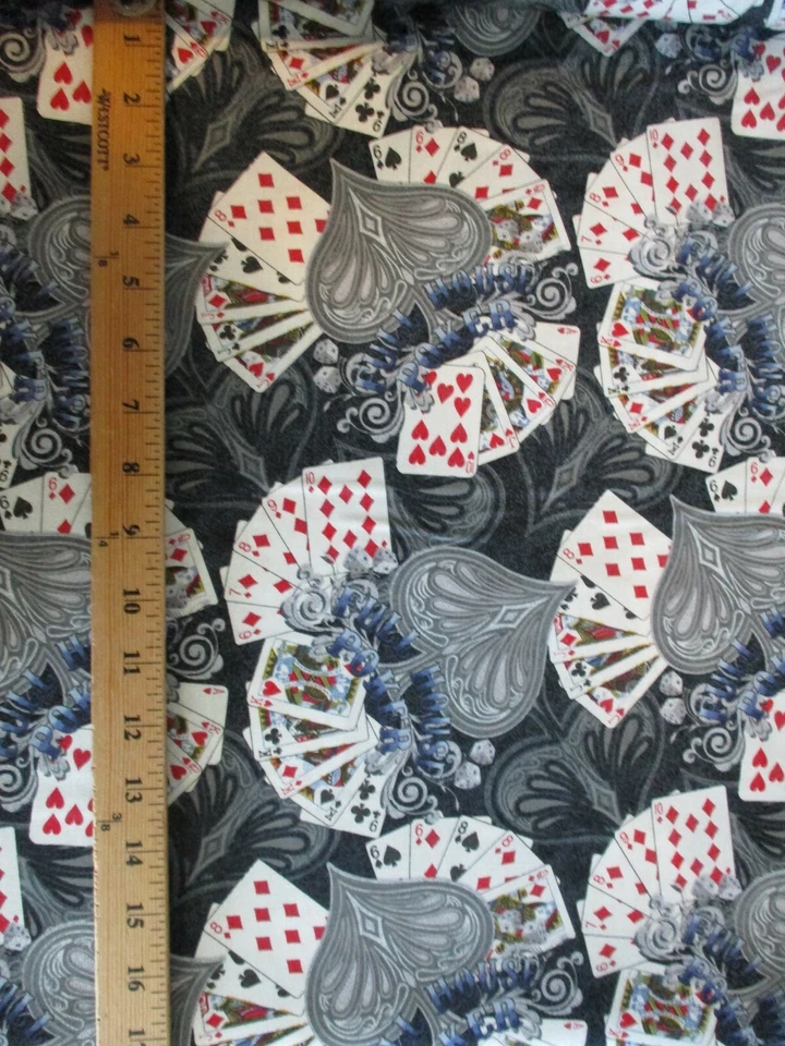BARAJA DE CARTAS FULL HOUSE POKER JUEGO TELA ALGODÓN GRIS FQ Foto 4 de 4
