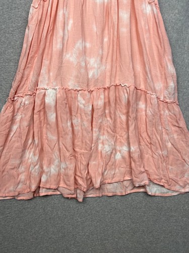 Jessica Simpson Tie Dye Girls Maxi Tiered Dress 10 Boho Chic Beach Pink Vaca - Picture 3 of 9