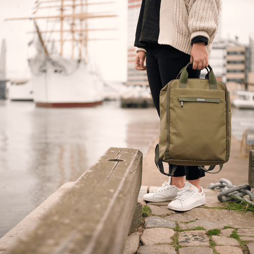Golla Laptop Rucksack Orion 13 l + Laptoptasche 14 Zoll (green / grün) + Buds - Bild 3 von 4