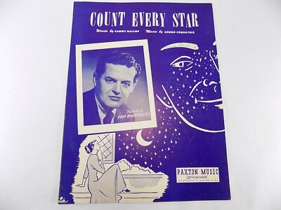 VINTAGE SHEET MUSIC 1950 COUNT EVERY STAR BY HUGO WINTERHALTER