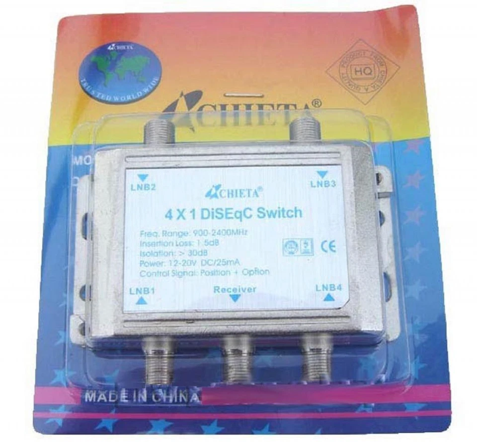 HEAVY DUTY CHIETA DISEqC MULTI-SWITCH 4X1 SATELLITE FTA LNB FREE TO AIR WSD-2041 - Image 2 of 4