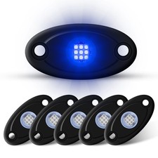 6Pods LED Rock Lights Neon Underglow Lights for Car Trucks ATV UTV Blue 6 Pods