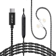 KZ ZS10 Pro IEM Cable, Type-C USB C Earbuds 1.2m, with mic, Black