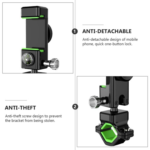 Mobile Phone Holder Adjustable Stand Cell Mount Compass for Bike - 第 6/12 張圖片