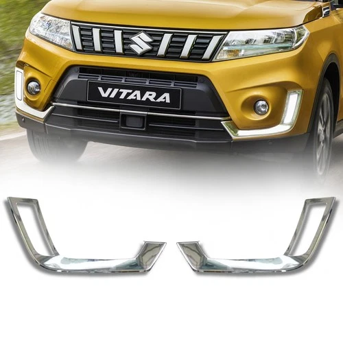 Suzuki Vitara 2022 Daytime running light bumper Chrome Garnish/bracket Pair