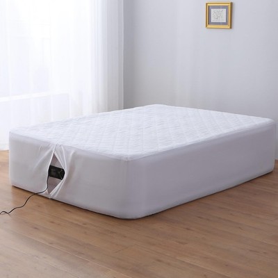 QUEEN MATTRESS PAD FOR AIR BED WITH PUMP OPENINGWATERPROOF BREATHABLE  NOISELES