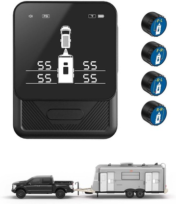 #ad #ad RV Tire Pressure Monitoring System with 4 Sensors TPMS Smart Sensors Trailer $140.07