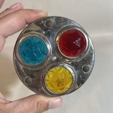 Vintage Jewel Faceted 3-color Dash Or Accessory Light Hot Rat Rod Motorcycle Car Vintage Jewel Faceted 3-color Dash Or Accessory Light Hot Rat Rod Motorcycle Car