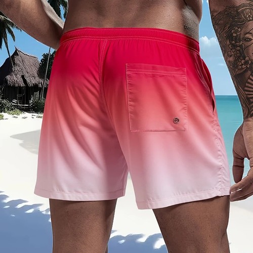 Leichte schnelltrocknende Herren Badehose Netzfutter Seitentaschen Strandshorts - Bild 3 von 40