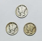 Three Silver Mercury Dimes 1929 1926 1931 All P Circulated As Pictured  (SP141)