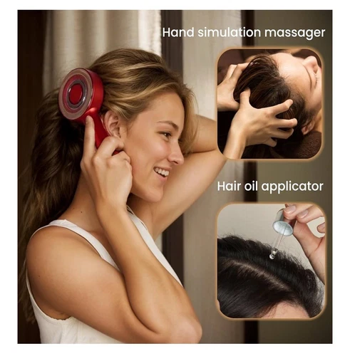 Cepillo eléctrico para el crecimiento del cabello 2 en 1 y masajeador del cuero cabelludo | Aplicador de aceite impermeable - Foto 4 de 7