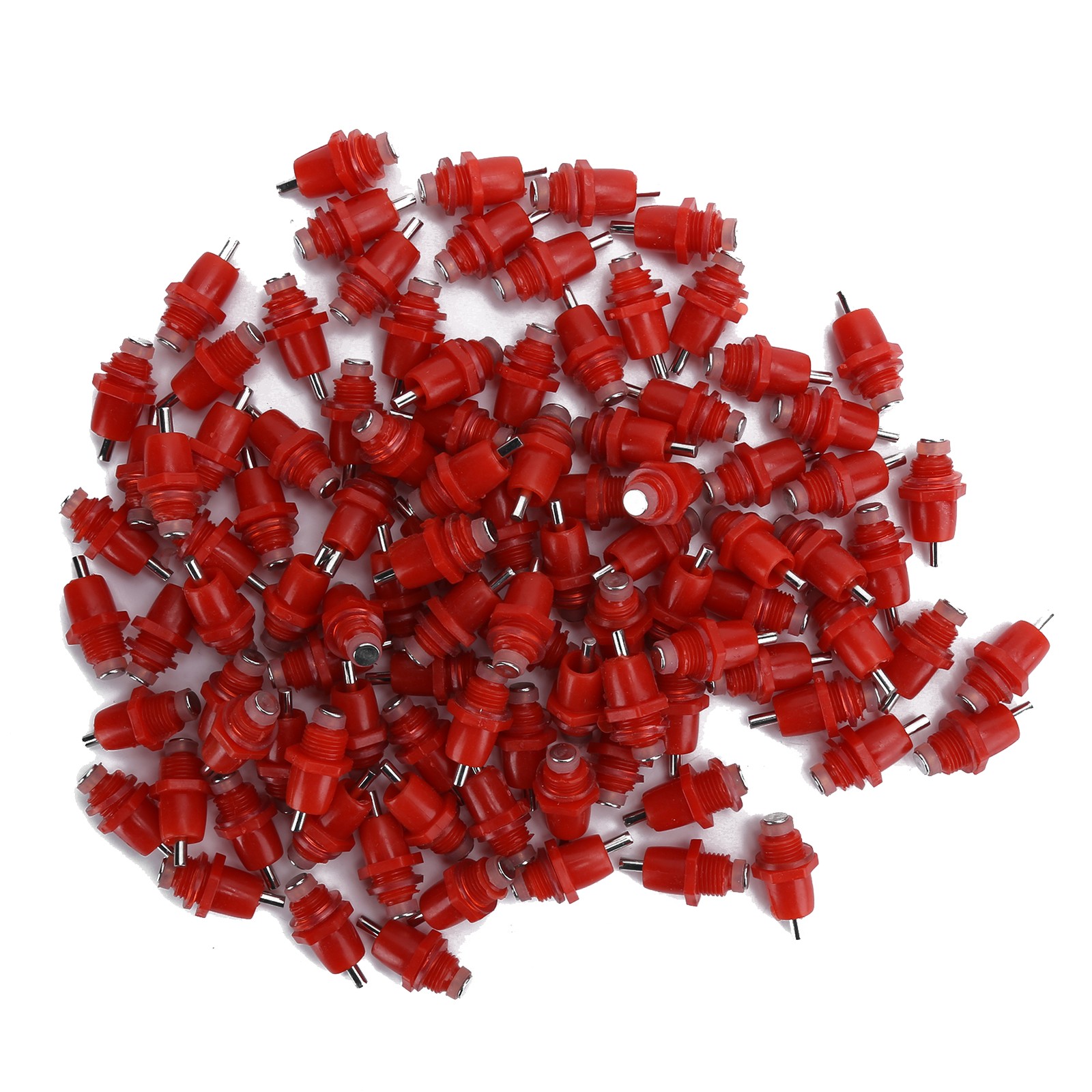 100Pcs Poultry Screw Style Nippler Waterer Chicken Automatic Water Feeder