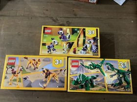 Lot of 3 - Lego 3 in 1 Creator Sets in Box - 31058, 31112, 31125 Ages 7+