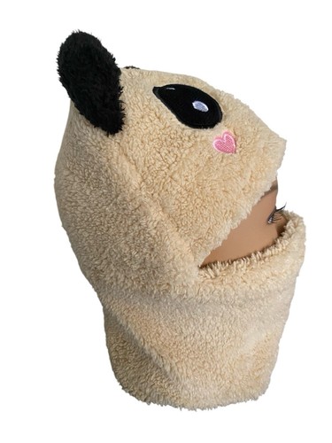 Kids Hooded Scarf Outdoor Hood Beige - Picture 4 of 7