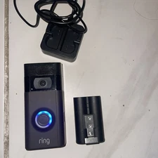 Ring Video Doorbell 2 CAMERA With Two Batteries And Charger  As Is