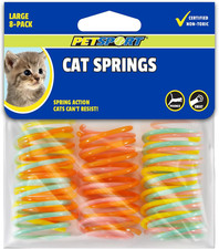 8 Pack Cat Spring Toys Large Bouncing Interactive Kitten Play Springs Indoor