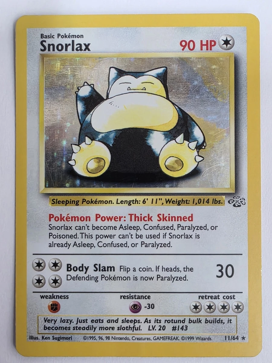 SNORLAX 11/64 カビゴン 英語版ポケモン 25+ Snorlax 11/64 Jungle for sale | Updated Oct 2026