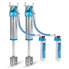 4 King 2.5 Ft/Rr Reservoir Shocks w/ Adj 1-2.5 Lift 2011-2026 GM 2500HD 3500HD