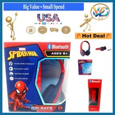 Kid Safe Bluetooth Headphones Over Ear Adjustable Cushions for Kids 3-8