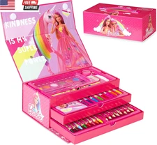 Colored Pencils Art Supplies Kids Set Coloring Markers Girls Painting Kit Drawin