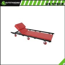 250lbs Red Rolling Garage/Shop Creeper 40" Padded Mechanic Cart Headable