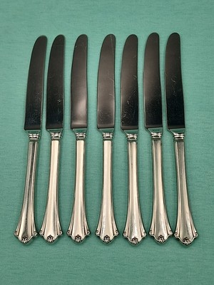 Oneida Silver Deluxe ANTICIPATION  Stainless Steel Dinner Knives SET OF 7