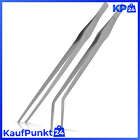 Aquarium Pinzette Set 2 StüCk 38Cm Edelstahl Gerade & Gebogen