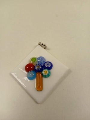 ein wunderschöner Anhänger mit Murrine aus Muranoglas ( Sa-Sa-1-IT3074-17 )
