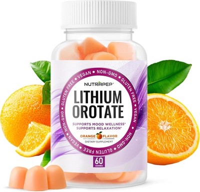 NutraPep Lithium Orotate 5mg Gummies - Mood Wellness Relaxation