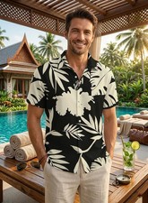 Black Palm Tree Tropical Beach Vacation Summe...