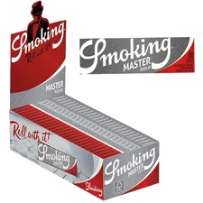 Box of 50 Packs Smoking Master (Single Wide) Rolling Papers - 69mm