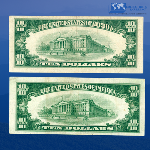 2 Pcs Star Note 1950D, 1950A $10 Ten Dollars FRN Chicago, New York, VF+ #15284 - Picture 2 of 2