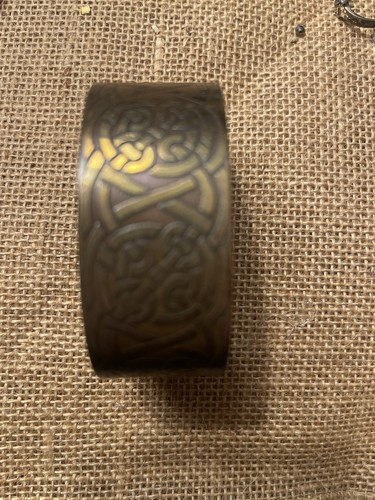 Celtic knot bangle bracelet, copper