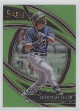 2020 Panini Select Premier Neon Green Prizm 47/99 Christian Yelich #181 1u6