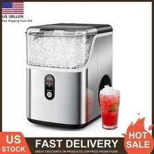Nugget Ice Makers Countertop, 35lbs/Day, Self-Cleaning, One-Click Operation