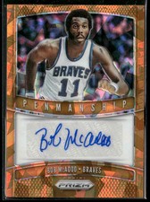 2019-20 Panini Prizm #PM-BMD Bob McAdoo Penmanship Prizms Orange Ice