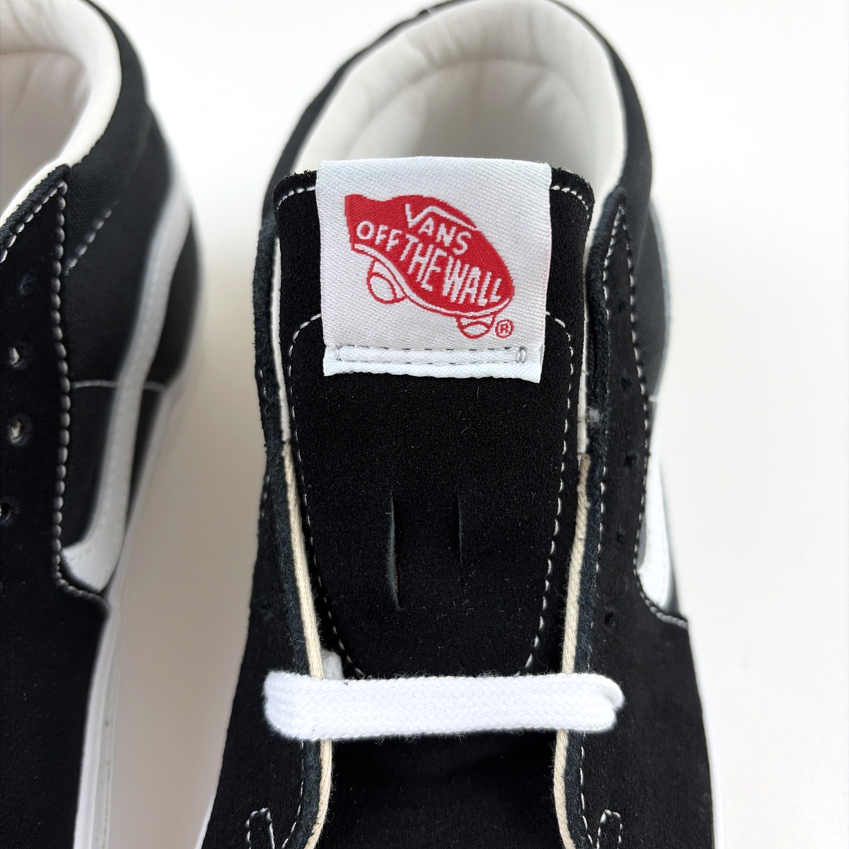 Vans Vault Og Sk8-Mid Lx Mens 6 Womens 7.5 Black Canvas and Suede