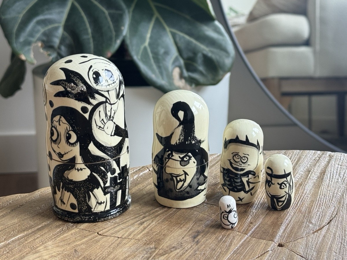 The Nightmare Before Christmas Nesting Dolls Set Of Wood Jack