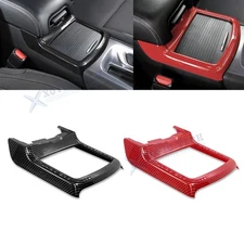 Carbon Texture Console Cup Holder Frame Trim Accessories For Dodge Charger 11-23