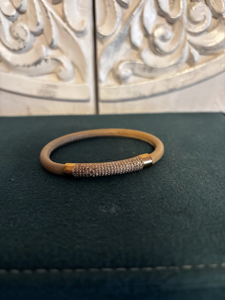 Fossil Damen-Armband aus Leder mit Glitzersteinchen, stylisch, neuwertig - Bild 3 von 3