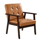 Uimoso Mid-Century Modern Accent Chair PU Leather Armchair with Solid Wood Frame