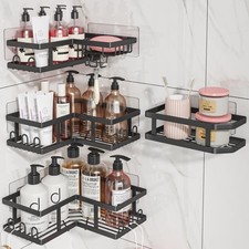 Shower Caddy Corner with Soap Holder, No Drilling Shower ShelvesRustproof, Ad...