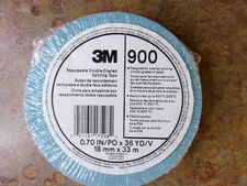 3M 900 Blue Splicing Tape - 18 mm Width x 33 m Length - 2.5 mil Thick -