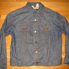 VINTAGE ORIGINAL DENIM JACKET 1970s DEADSTOCK MAVERICK BLUE BELL WESTERN SIZE 42