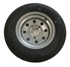Triton 08875 ST145/R12 Load Range E Trailer Tire with Steel Rim - Single