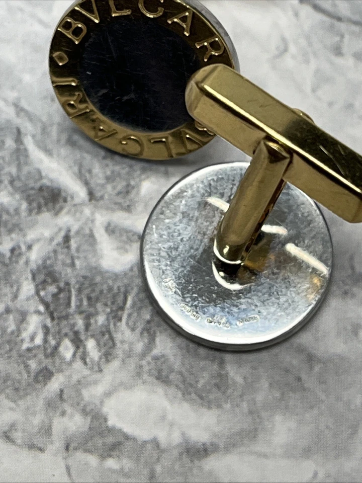 Bvlgari Cufflinks In 18K Yellow Gold And Steel, Men - Image 3 of 4