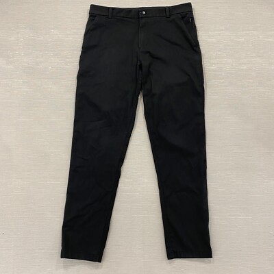 Lululemon Commission Pants Mens 32 x 30 Black Warpstreme Fabric