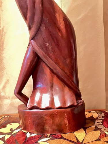 VTG 24” Tall Indonesian Siwa Bali Statue Sculpture Dancing Female Goddess Tribal - Picture 4 of 10