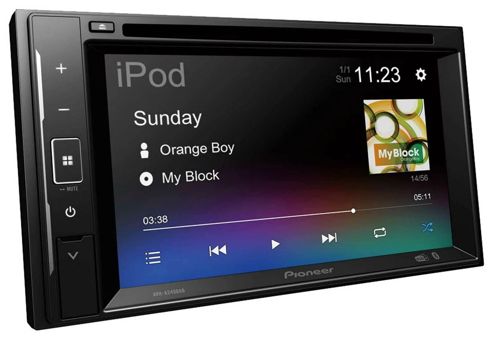 Pioneer AVH-A240DAB Doppel-DIN CD/DVD/MP3-Autoradio Touchscreen DAB Bluetooth US - Bild 3 von 3